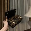 Dolce & Gabban Leopard Print Crystal  Sicily Bag-18cm with original box free shipping