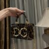 Dolce & Gabban Leopard Print Crystal  Sicily Bag-18cm with original box free shipping