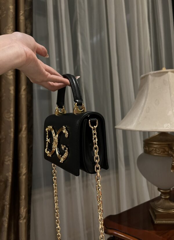 Dolce & Gabban Chain bag-18cm Black with original box