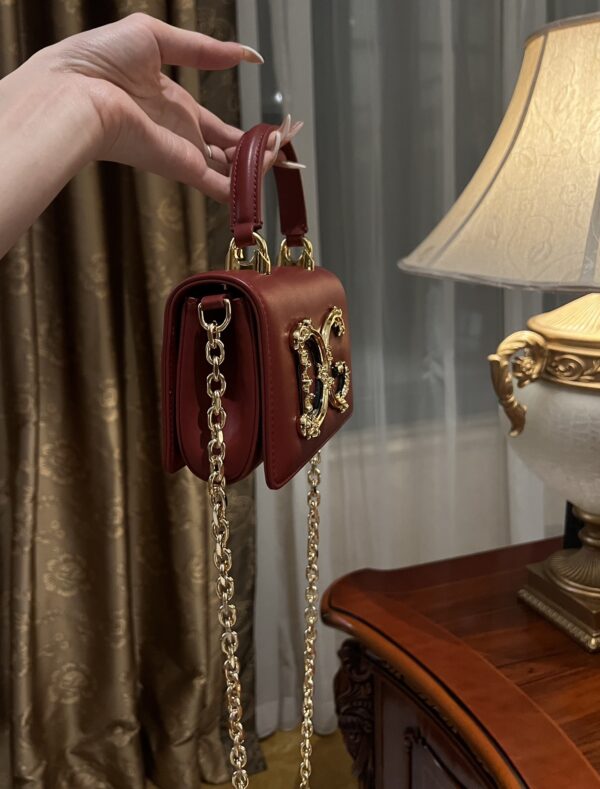 Dolce & Gabban Chain bag-18cm Red with original box