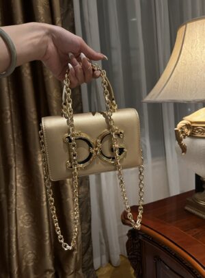 Dolce & Gabban Chain bag-18cm Yellow with original box