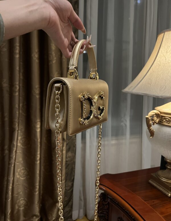Dolce & Gabban Chain bag-18cm Yellow with original box