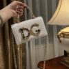Dolce & Gabban Chain bag-18cm White with original box
