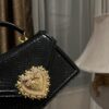 Dolce & Gabbana Snake Skin Bag-Black-19cm with original box