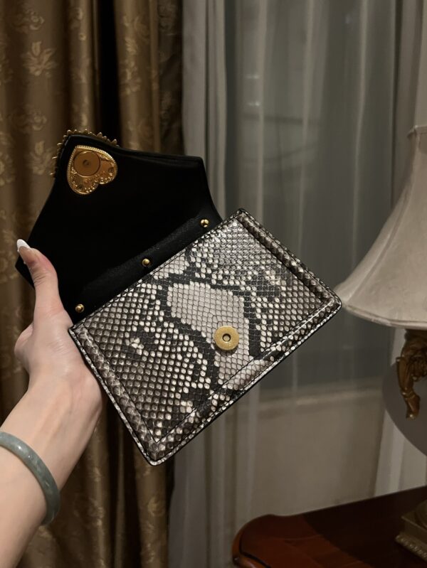 Dolce & Gabbana Snake Skin Bag-Gray-19cm with original box