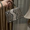 Dolce & Gabbana Snake Skin Bag-Gray-19cm with original box