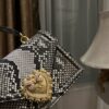 Dolce & Gabbana Snake Skin Bag-Gray-19cm with original box