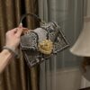 Dolce & Gabbana Snake Skin Bag-Gray-19cm with original box