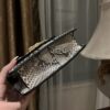 Dolce & Gabbana Snake Skin Bag-Gray-19cm with original box