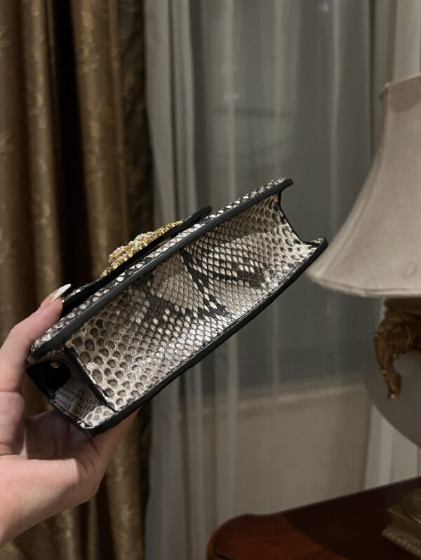 Dolce & Gabbana Snake Skin Bag-Gray-19cm with original box