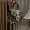 Dolce & Gabbana Snake Skin Bag-Gray-19cm with original box