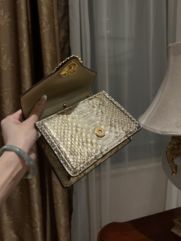 Dolce & Gabbana Snake Skin Bag-Gray-19cm with original box