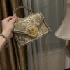 Dolce & Gabbana Snake Skin Bag-Gray-19cm with original box