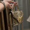Dolce & Gabbana Snake Skin Bag-Gray-19cm with original box