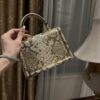 Dolce & Gabbana Snake Skin Bag-Gray-19cm with original box