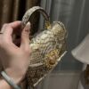 Dolce & Gabbana Snake Skin Bag-Gray-19cm with original box