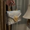 Dolce & Gabbana Snake Skin Bag-Gray-19cm with original box