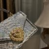 Dolce & Gabbana Snake Skin Bag-Gray-19cm with original box