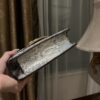 Dolce & Gabbana Snake Skin Bag-Gray-19cm with original box