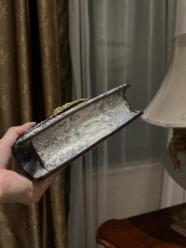 Dolce & Gabbana Snake Skin Bag-Gray-19cm with original box