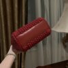 Dolce & Gabbana Hand-Red  Sicily Women's Bag-Gold-20cm with original box