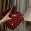 Dolce & Gabbana Hand-Red  Sicily Women's Bag-Gold-20cm with original box
