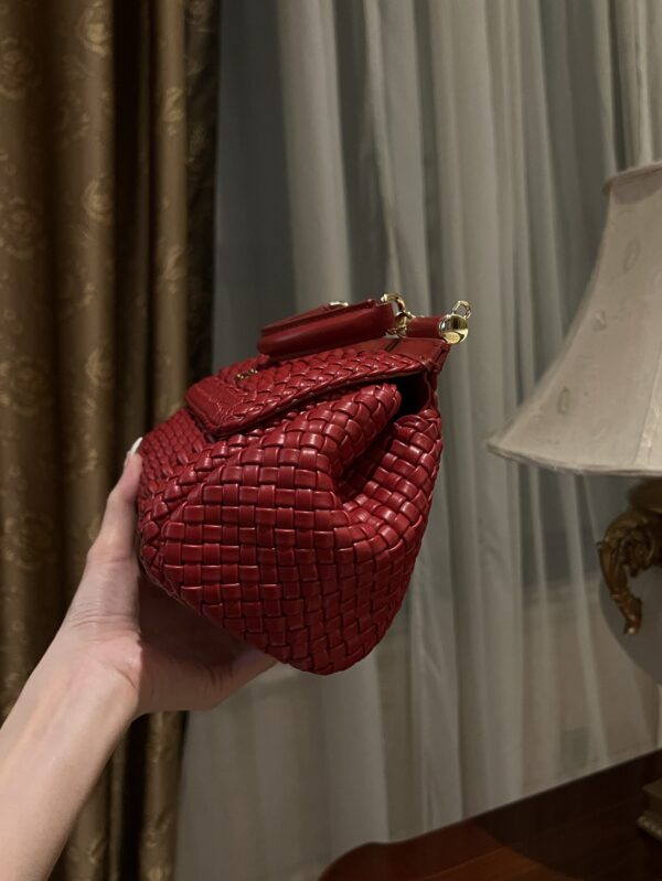 Dolce & Gabbana Hand-Red  Sicily Women's Bag-Gold-20cm with original box