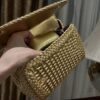 Dolce & Gabbana Hand-Woven Sicily Women's Bag-Gold-20cm with original box