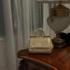 Dolce & Gabbana Hand-Woven Sicily Women's Bag-Gold-20cm with original box