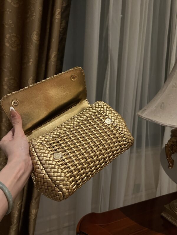 Dolce & Gabbana Hand-Woven Sicily Women's Bag-Gold-20cm with original box