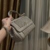 Dolce & Gabbana Hand-Woven Sicily Women's Bag-Silver-20cm with original box