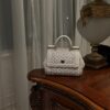 Dolce & Gabbana Hand-Woven Sicily Women's Bag-White-20cm with original box