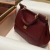 Dolce & Gabban Lizard Pattern Sicilian Women's Bag-Red-25cm with original box free shipping