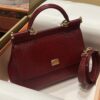 Dolce & Gabban Lizard Pattern Sicilian Women's Bag-Red-25cm with original box free shipping