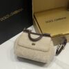 Dolce & Gabbana Lamb's Wool Bag-White-20cm with original box