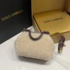 Dolce & Gabbana Lamb's Wool Bag-White-20cm with original box