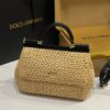 Dolce & Gabbana Raffia Grass Bag-Apricot-20cm with original box