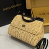Dolce & Gabbana Raffia Grass Bag-Apricot-20cm with original box