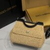 Dolce & Gabbana Raffia Grass Bag-Apricot-20cm with original box