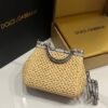 Dolce & Gabbana Raffia Grass Bag-Apricot-20cm with original box