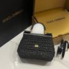 Dolce & Gabbana Raffia Grass Bag-Black-20cm with original box