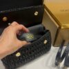 Dolce & Gabbana Raffia Grass Bag-Black-19cm with original box