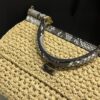 Dolce & Gabbana Raffia Grass Bag-Apricot-25cm with original box