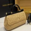 Dolce & Gabbana Raffia Grass Bag-Apricot-25cm with original box