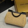 Dolce & Gabbana Raffia Grass Bag-Apricot-25cm with original box