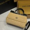Dolce & Gabbana Raffia Grass Bag-Apricot-25cm with original box