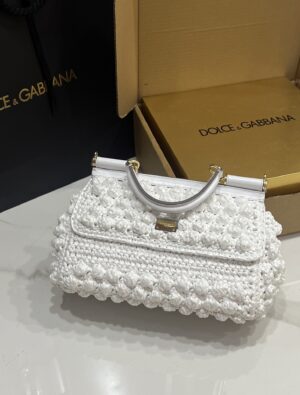 Dolce & Gabbana Cloud Bag-White-25cm with original box