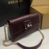 Dolce & Gabbana Lizard Print Bag-Purple-25cm with original box