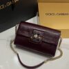 Dolce & Gabbana Lizard Print Bag-Purple-25cm with original box