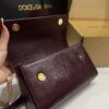 Dolce & Gabbana Lizard Print Bag-Purple-25cm with original box